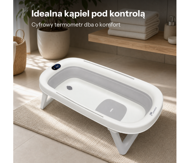 MOMINI Składana wanienka z termometrem dla niemowląt BelloBath - 1361105 - zdjęcie 5